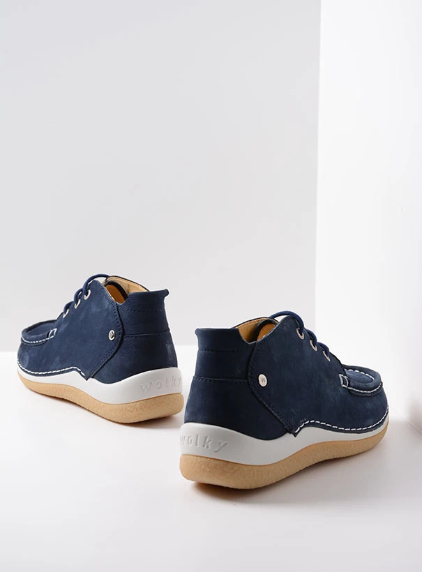 wolky low lace up shoes 04526 rosella 10827 denim nubuck back