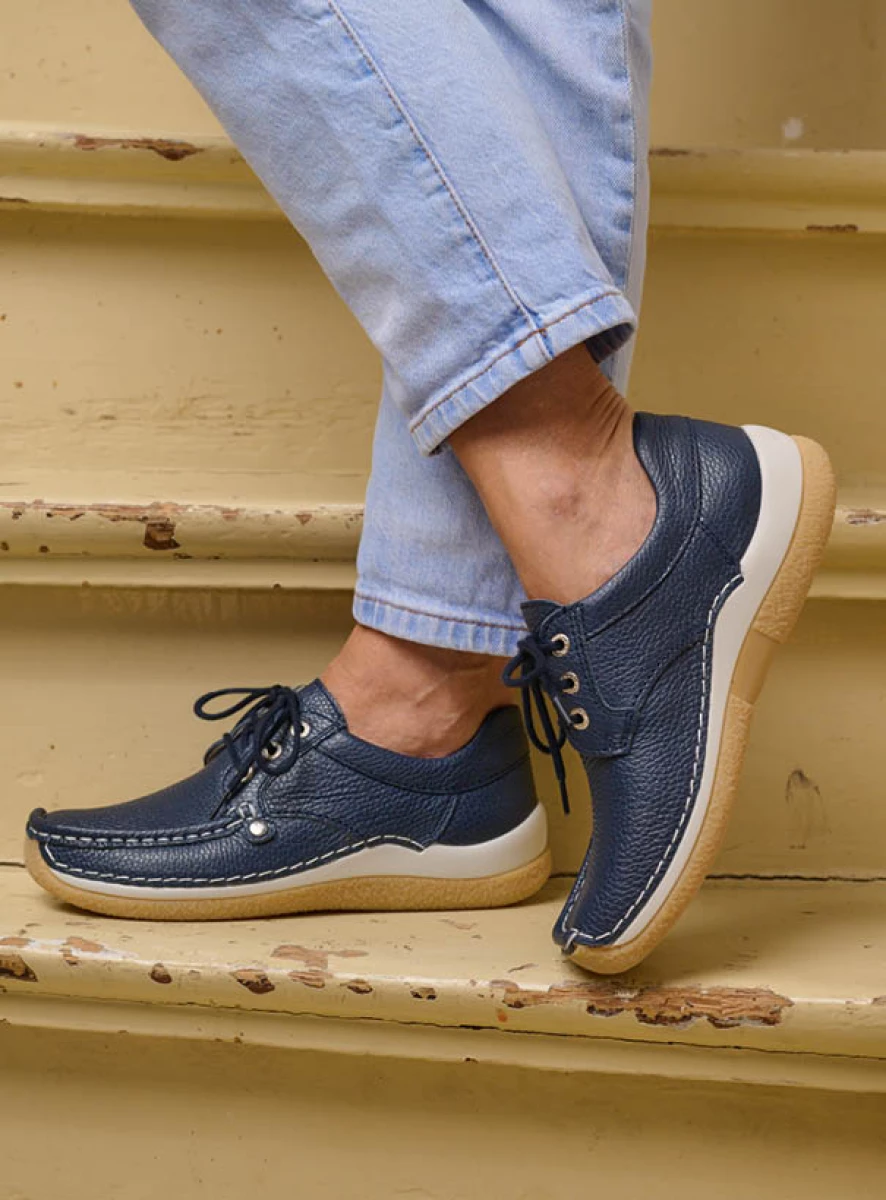 Buy your Wolky Taranta blue leather shoes online Wolky