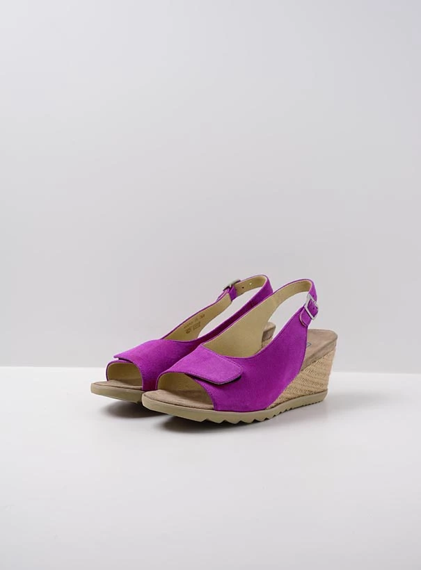 wolky sandals 04680 murcia 40660 fuchsia suede front