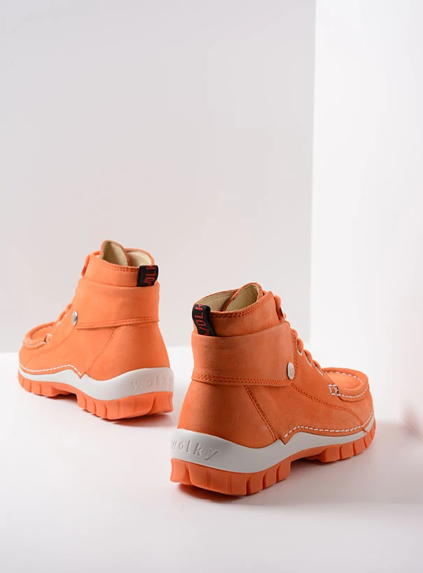 wolky high lace up shoes 04700 jump summer 10557 orange nubuck back