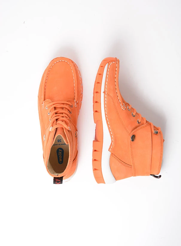 wolky high lace up shoes 04700 jump summer 10557 orange nubuck top