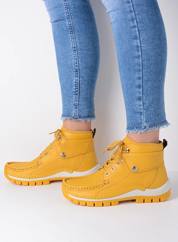 wolky high lace up shoes 04700 jump summer 20900 yellow leather sfeer