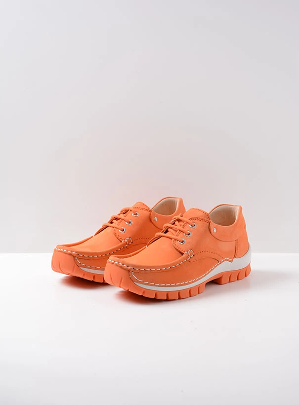 wolky comfort shoes 04701 fly summer 10557 nubuck orange front