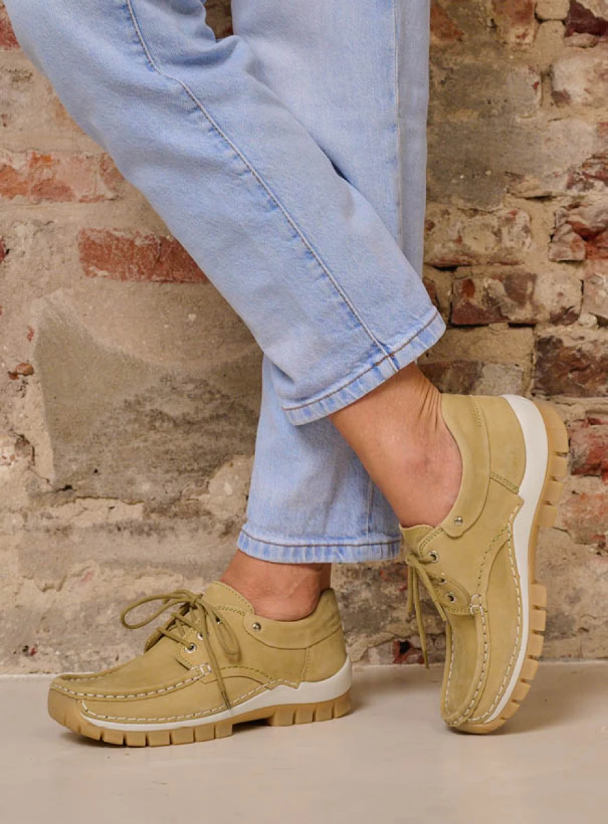 Buy your Wolky Fly Summer light green nubuck shoes online Wolky