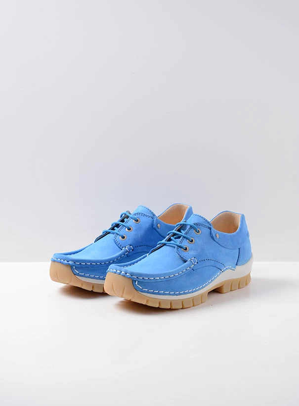 wolky comfort shoes 04701 fly summer 10815 sky blue nubuck front