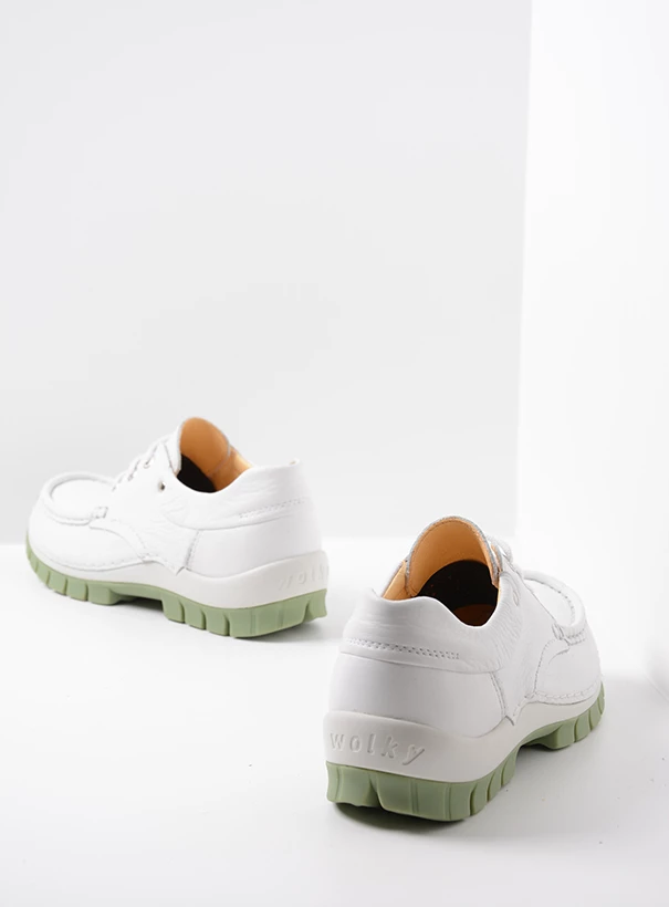 wolky comfort shoes 04701 fly summer 20174 white light green leather back
