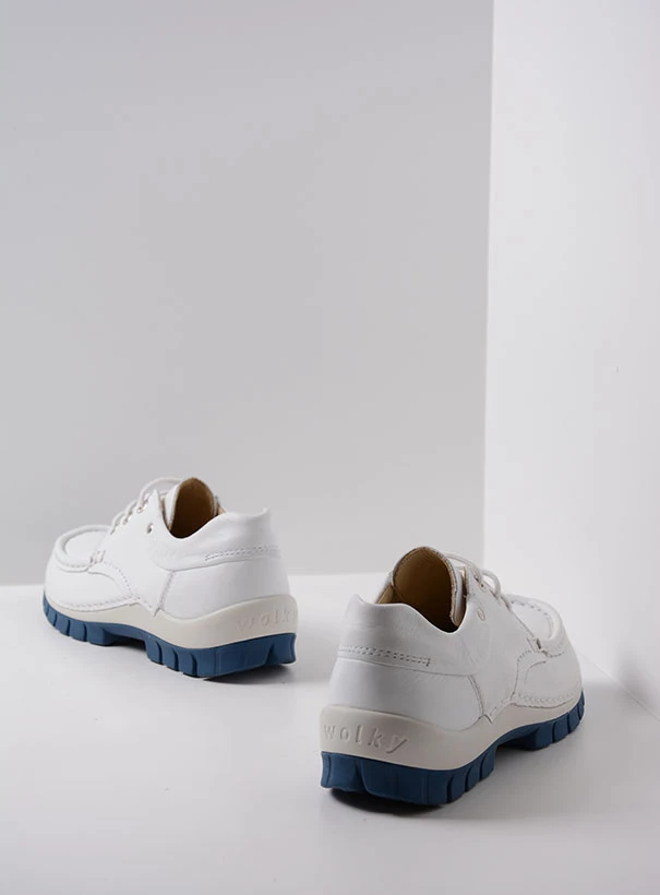 wolky comfort shoes 04701 fly summer 20185 white blue leather back