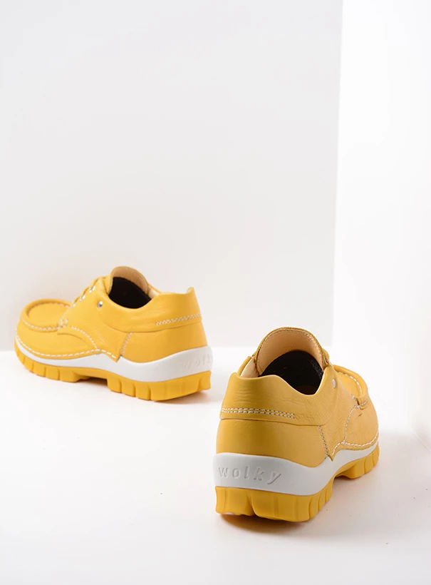 wolky comfort shoes 04701 fly summer 20900 yellow leather back