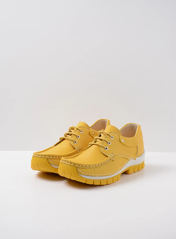 wolky comfort shoes 04701 fly summer 20900 yellow leather front