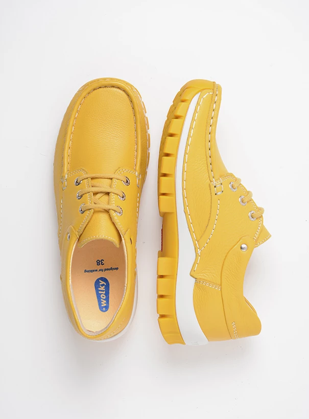 wolky comfort shoes 04701 fly summer 20900 yellow leather top