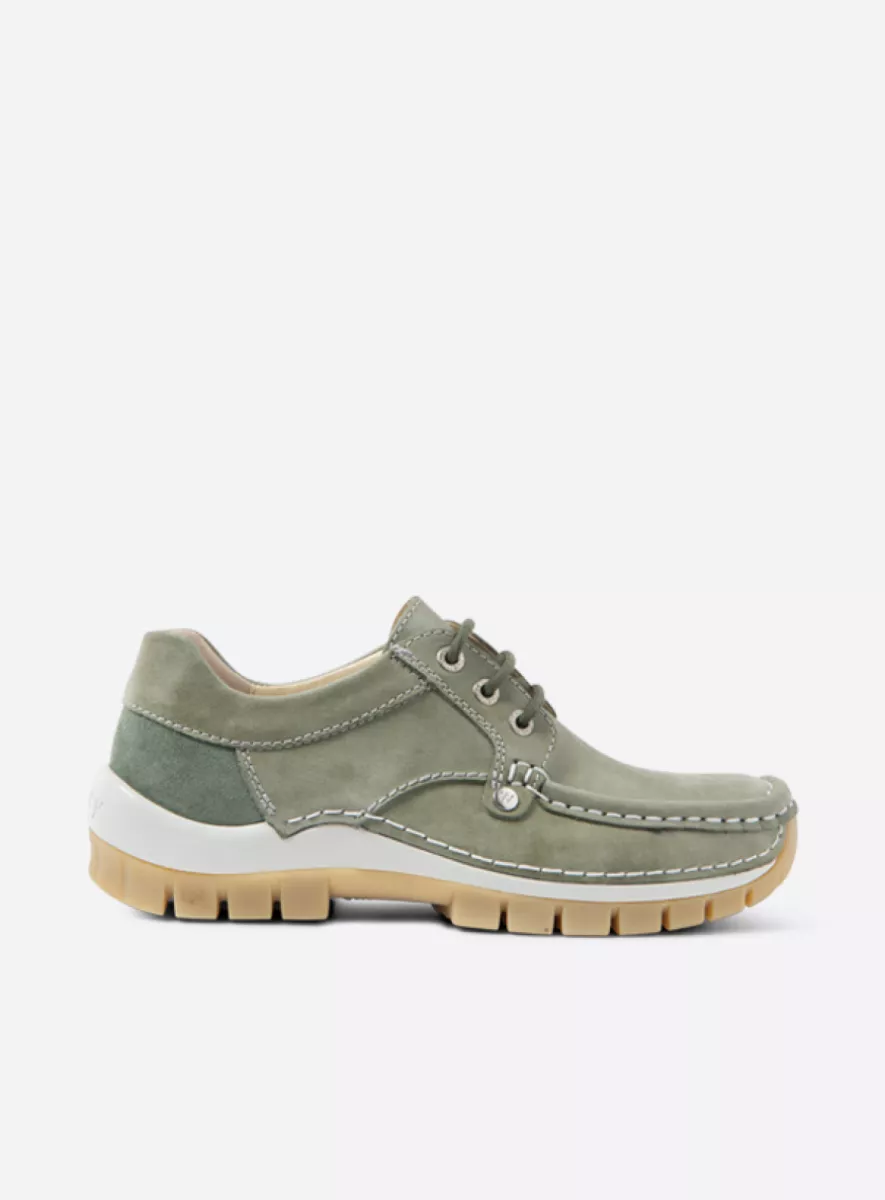 Wolky Lace up shoes 04708 Seamy Fly Summer 36701 sage green effect leather