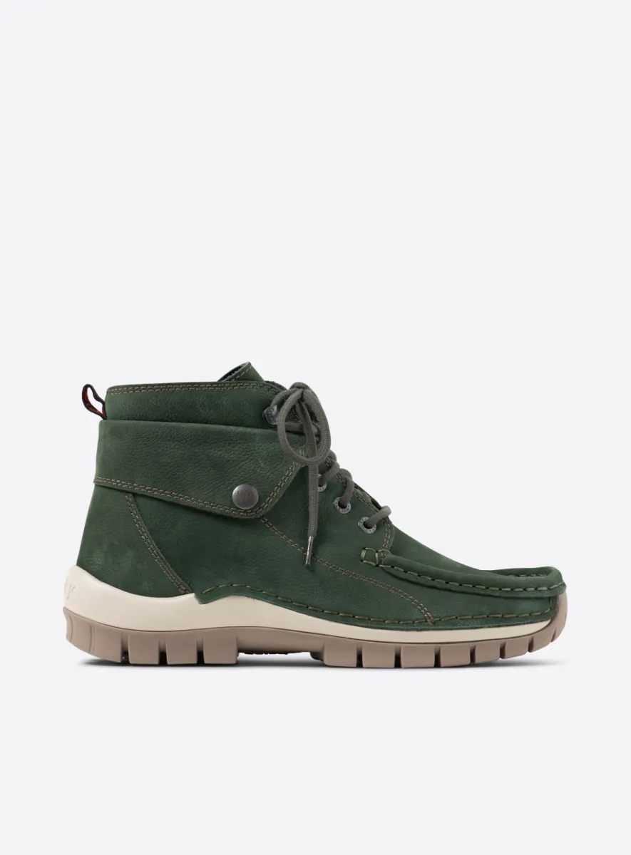 Wolky Lace up boots 04725 Jump 11719 green nubuck