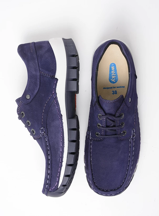 wolky low lace up shoes 04726 fly 11600 purple nubuck top