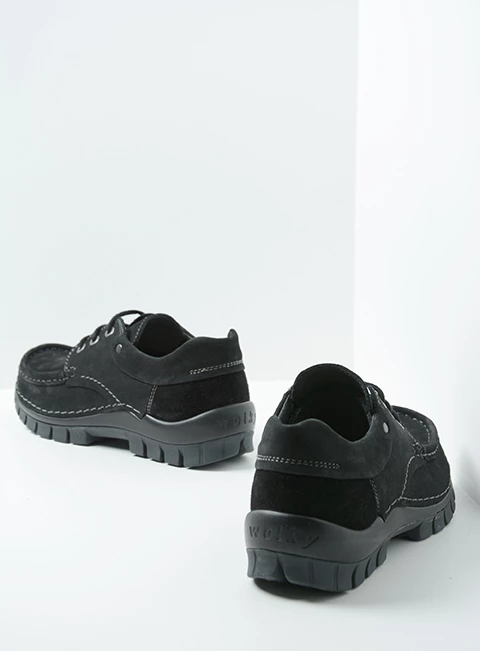 wolky low lace up shoes 04726 fly 16000 black nubuck back