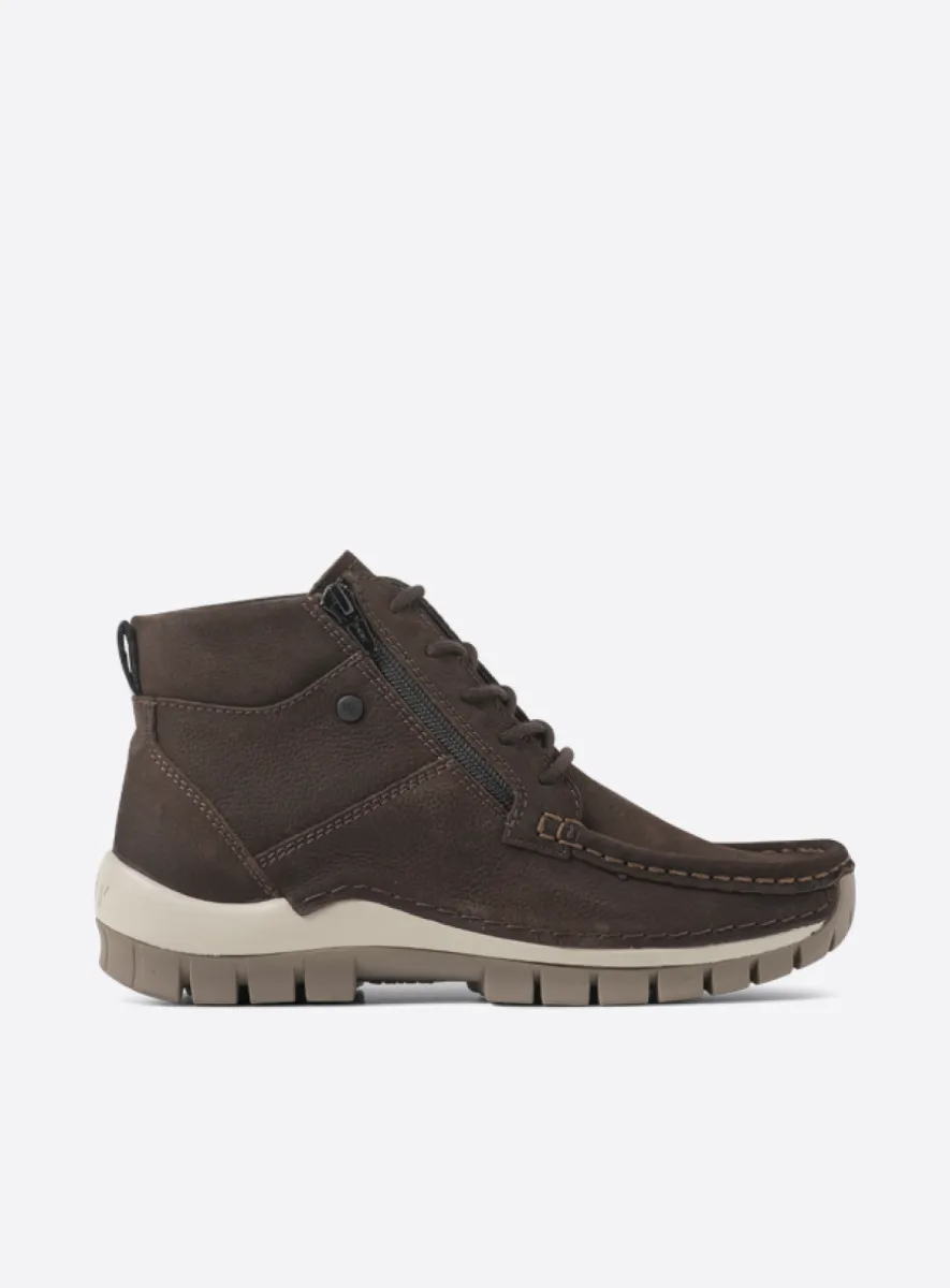 Wolky Boost - brown nubuck Lace up boots for women