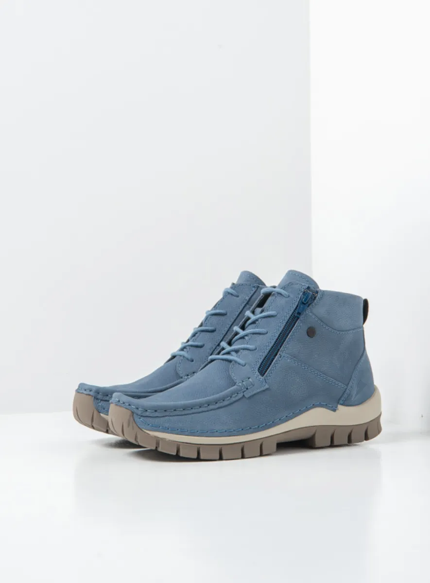 Wolky Boost - jeans nubuck Lace up boots for women