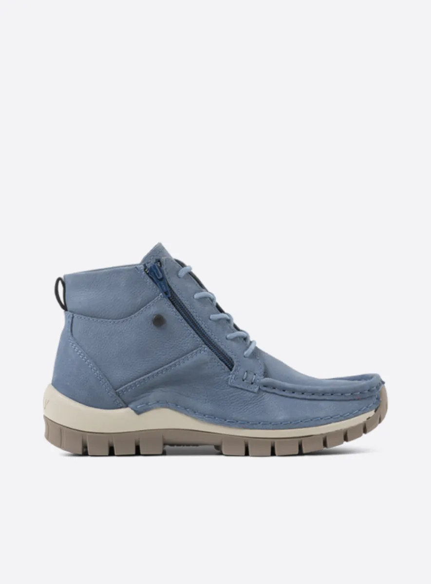 Wolky Boost - jeans nubuck Lace up boots for women