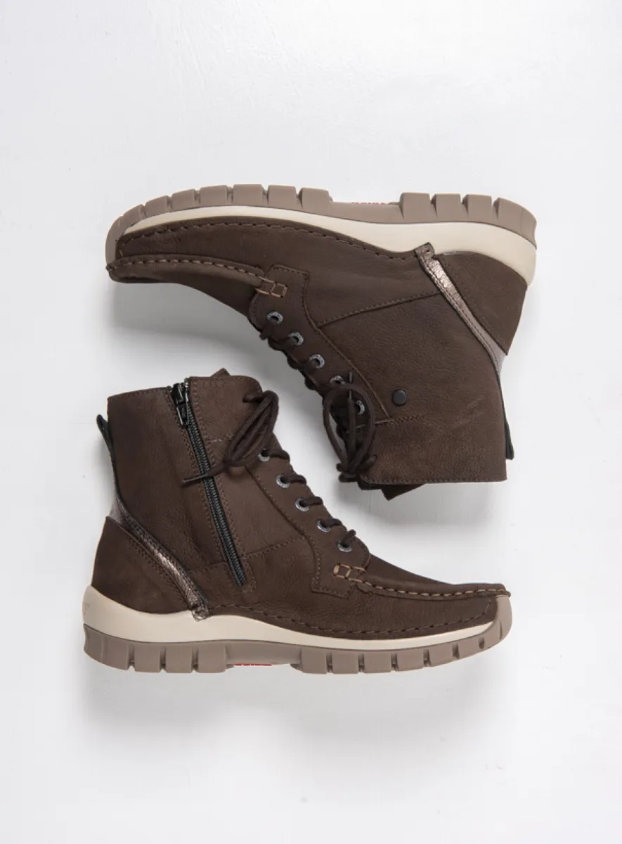 Wolky Lace up boots 04741 Vibe 11300 brown nubuck