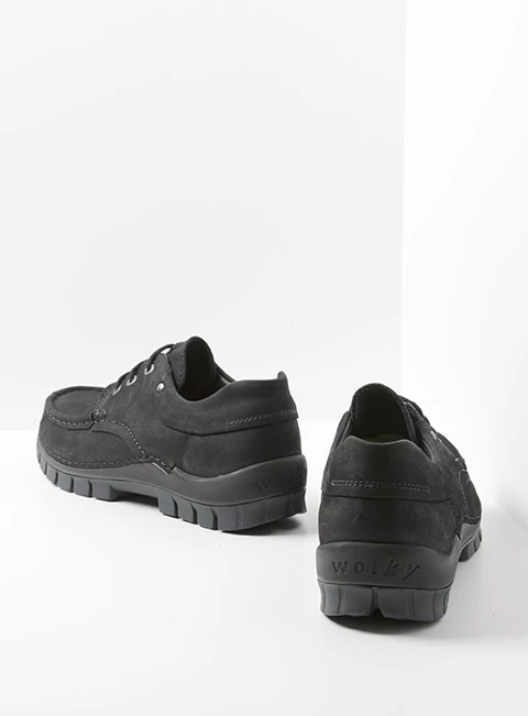 wolky comfortable shoes 04750 fly men 16000 black nubuck back