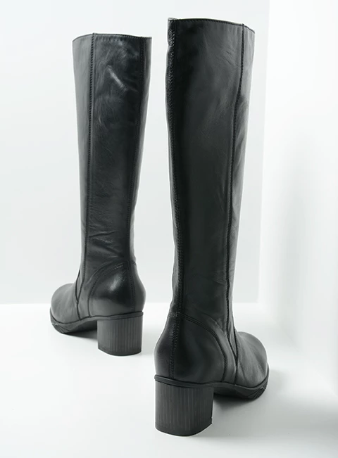 wolky long boots 05052 sharon 20000 black leather back