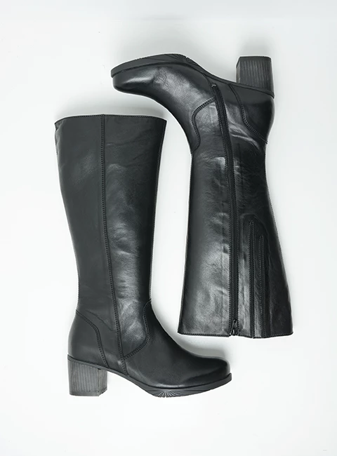 wolky long boots 05052 sharon 20000 black leather top