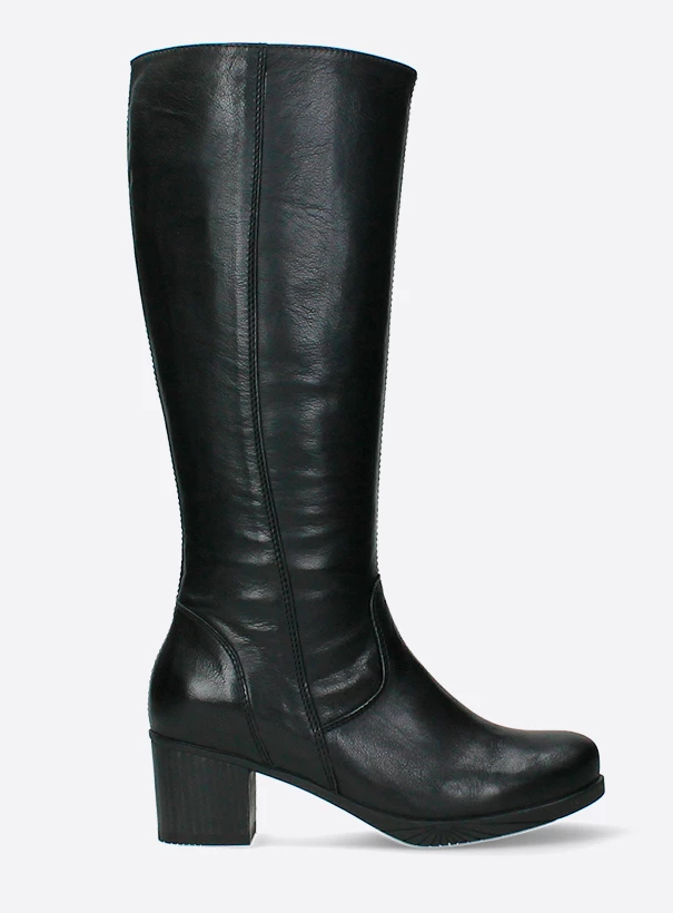 wolky long boots 05052 sharon 20000 black leather