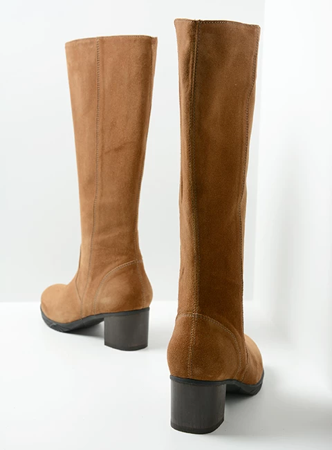 wolky long boots 05052 sharon 45430 cognac suede back