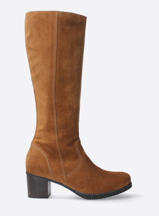wolky long boots 05052 sharon 45430 cognac suede