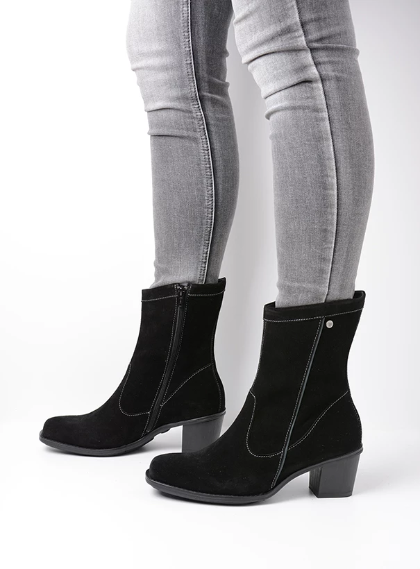 wolky mid calf boots 05056 mallow 40000 black suede sfeer