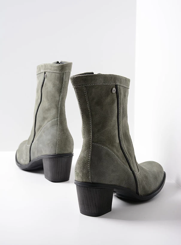 wolky mid calf boots 05056 mallow 40215 castor grey suede back