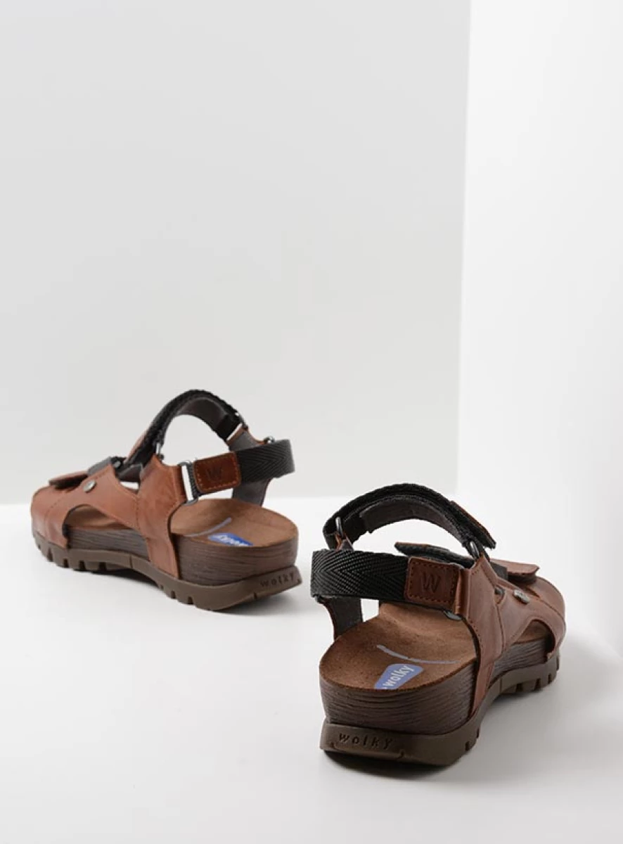 wolky sandals 05450 cradle 30430 cognac leather back