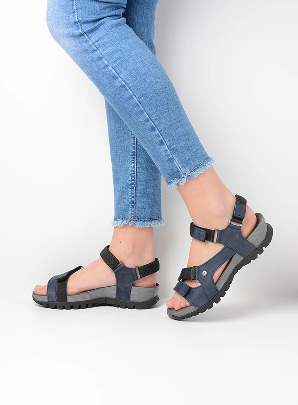 wolky sandals 05450 cradle 30800 blue leather sfeer