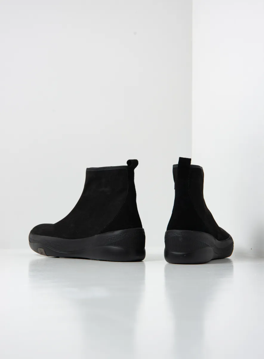 Wolky Pulse - black nubuck Ankle boots for women