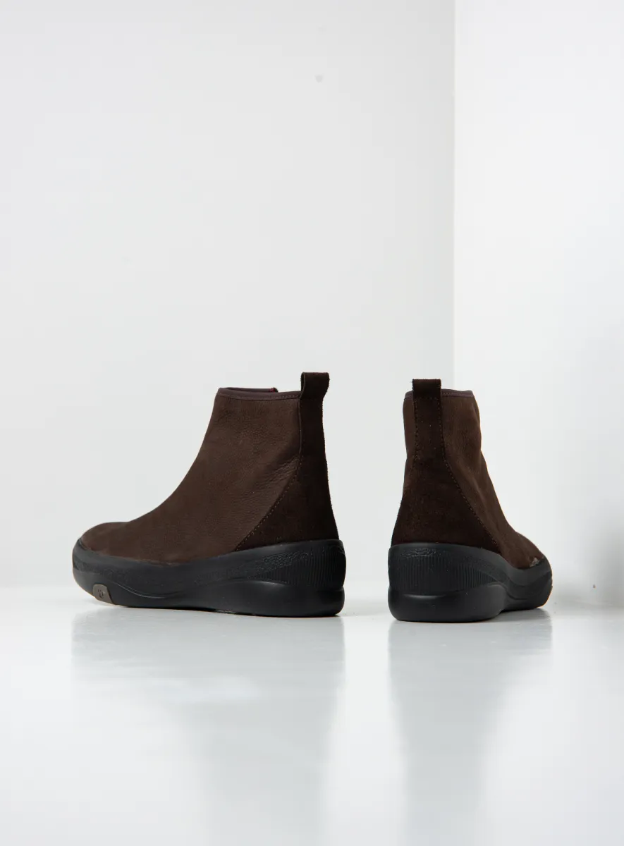 Wolky Pulse - brown nubuck Ankle boots for women