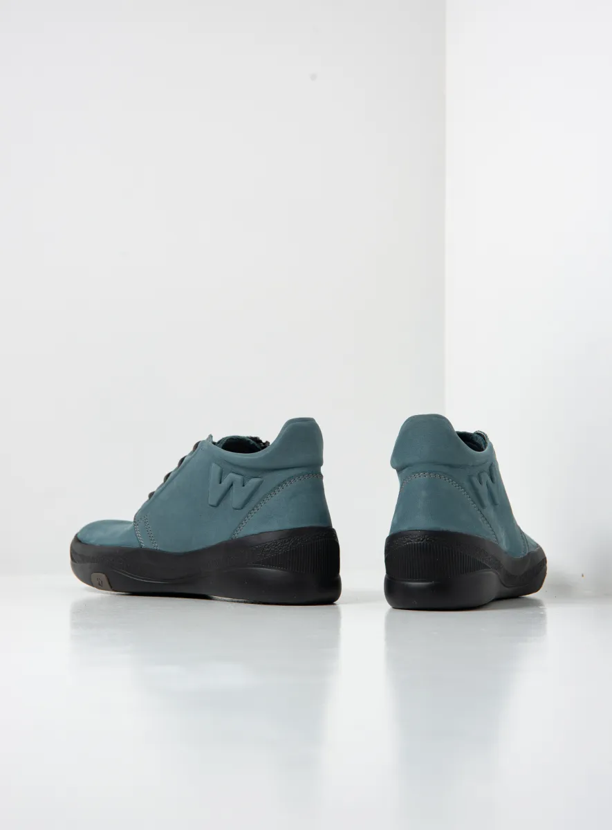Wolky Fuse - grey blue nubuck Lace up shoes for women