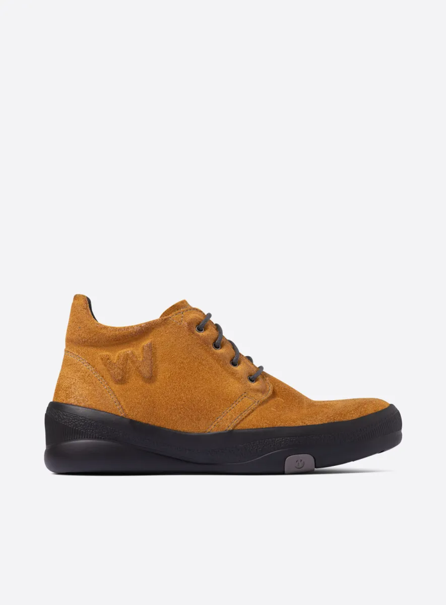 Wolky Fuse - dark ochre suede Lace up shoes for women