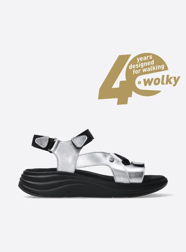 wolky sandals 05650 cirro 30130 silver leather