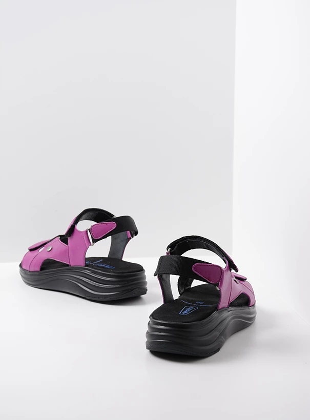 wolky sandals 05650 cirro 30660 fuchsia leather back