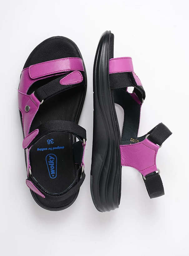 wolky sandals 05650 cirro 30660 fuchsia leather top
