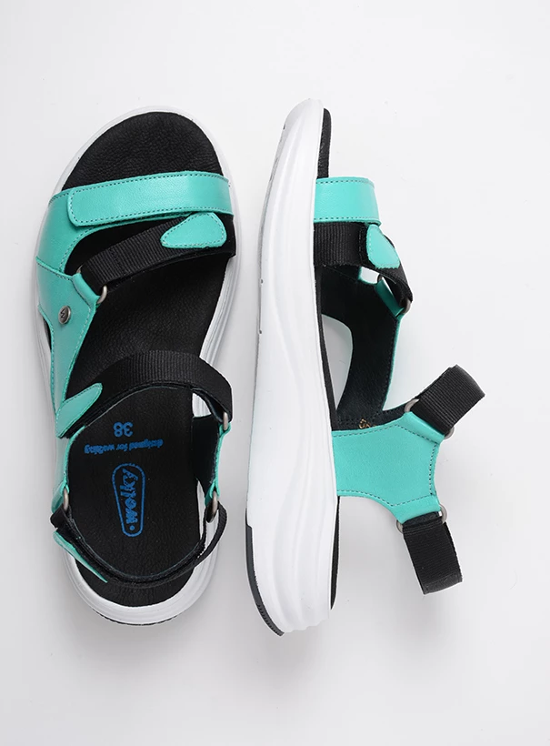 wolky sandals 05650 cirro 30760 turquoise leather top
