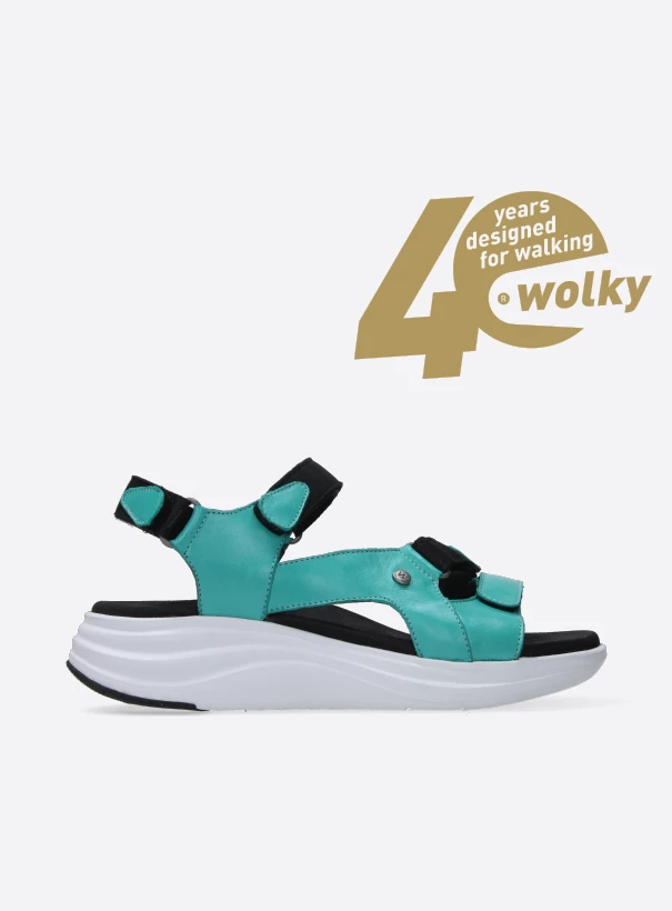 wolky sandals 05650 cirro 30760 turquoise leather