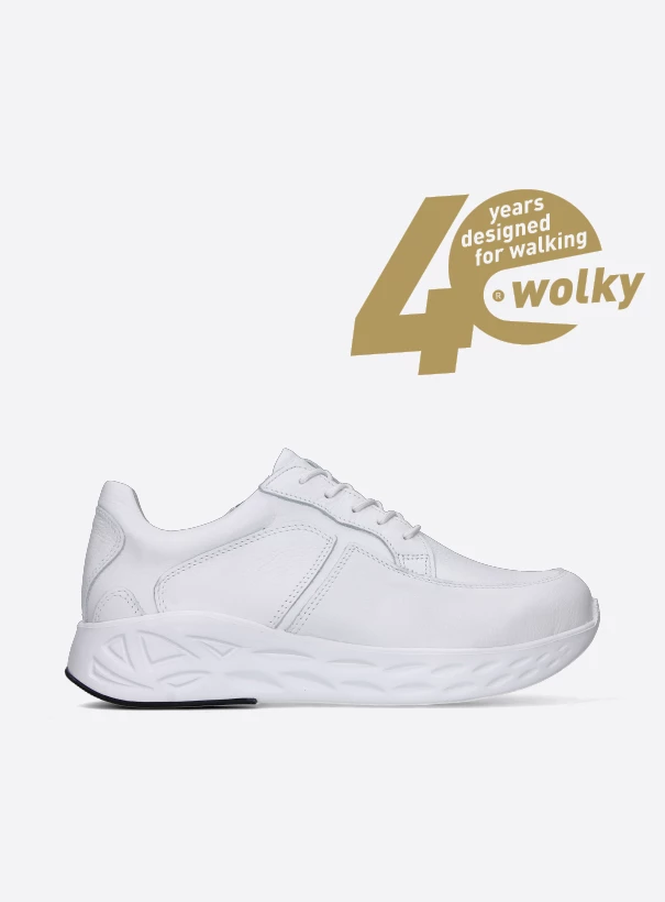 wolky low lace up shoes 05700 bounce 24100 white leather