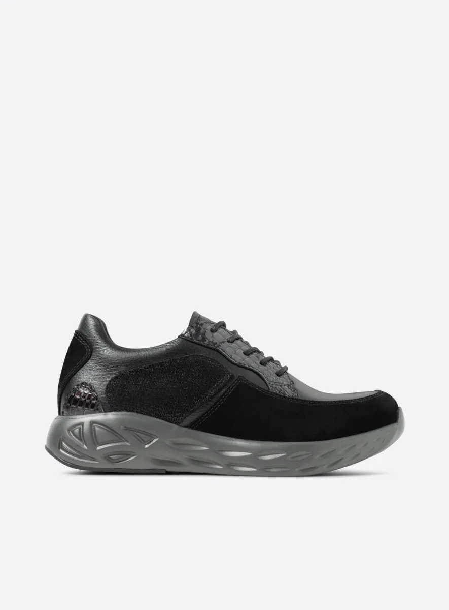 Wolky Bounce - black combi leather Trainers for women