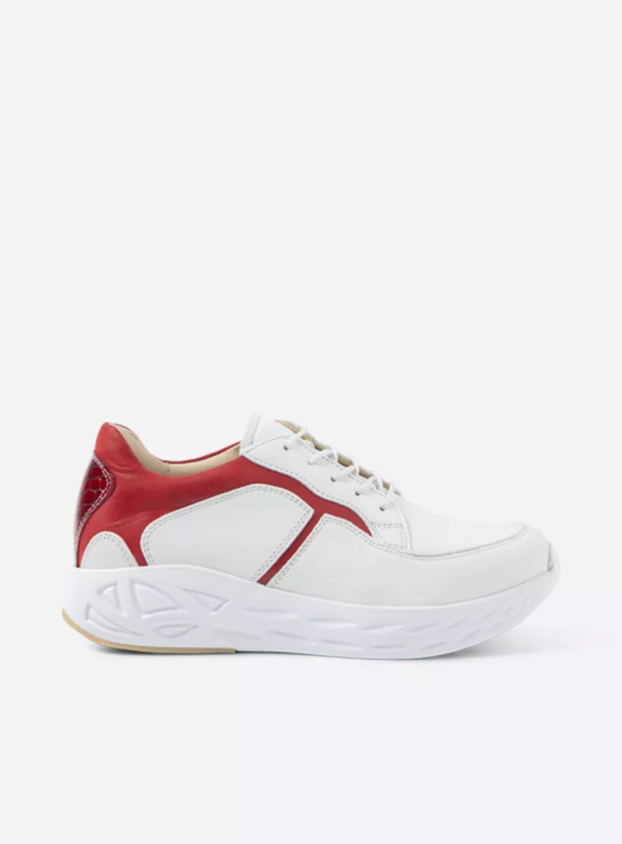 Wolky Trainers 05700 Bounce 91151 white/red combi leather