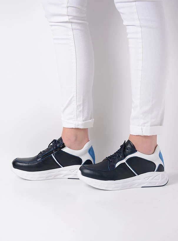 wolky low lace up shoes 05700 bounce 91821 white blue combi leather detail