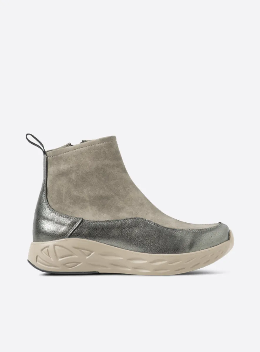 Wolky Rebound S2F - mercury grey combi stretch leather Ankle boots for women