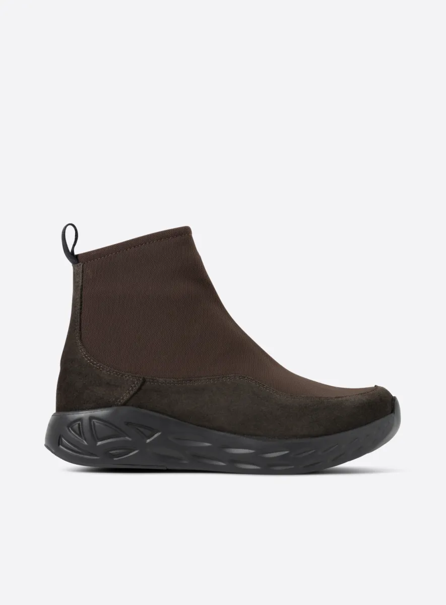 Wolky Rebound S2F - brown stretch suede Ankle boots for women