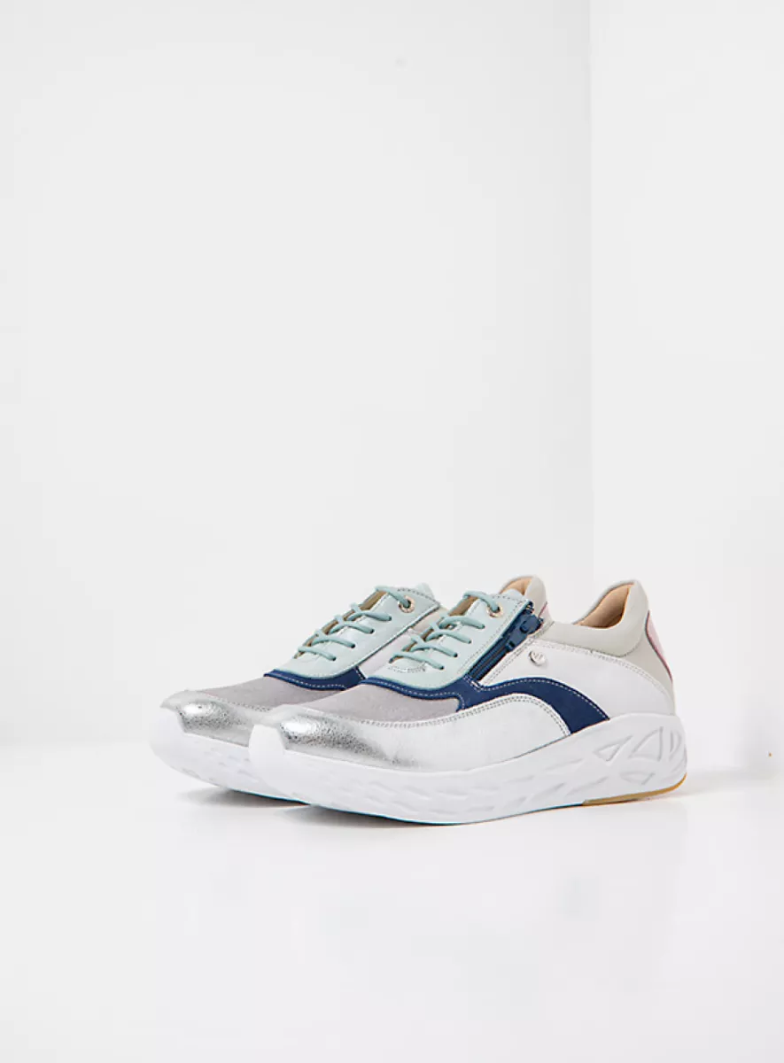 Wolky Trainers 05703 Vitality S2F 90101 silver/pastel combi stretch leather