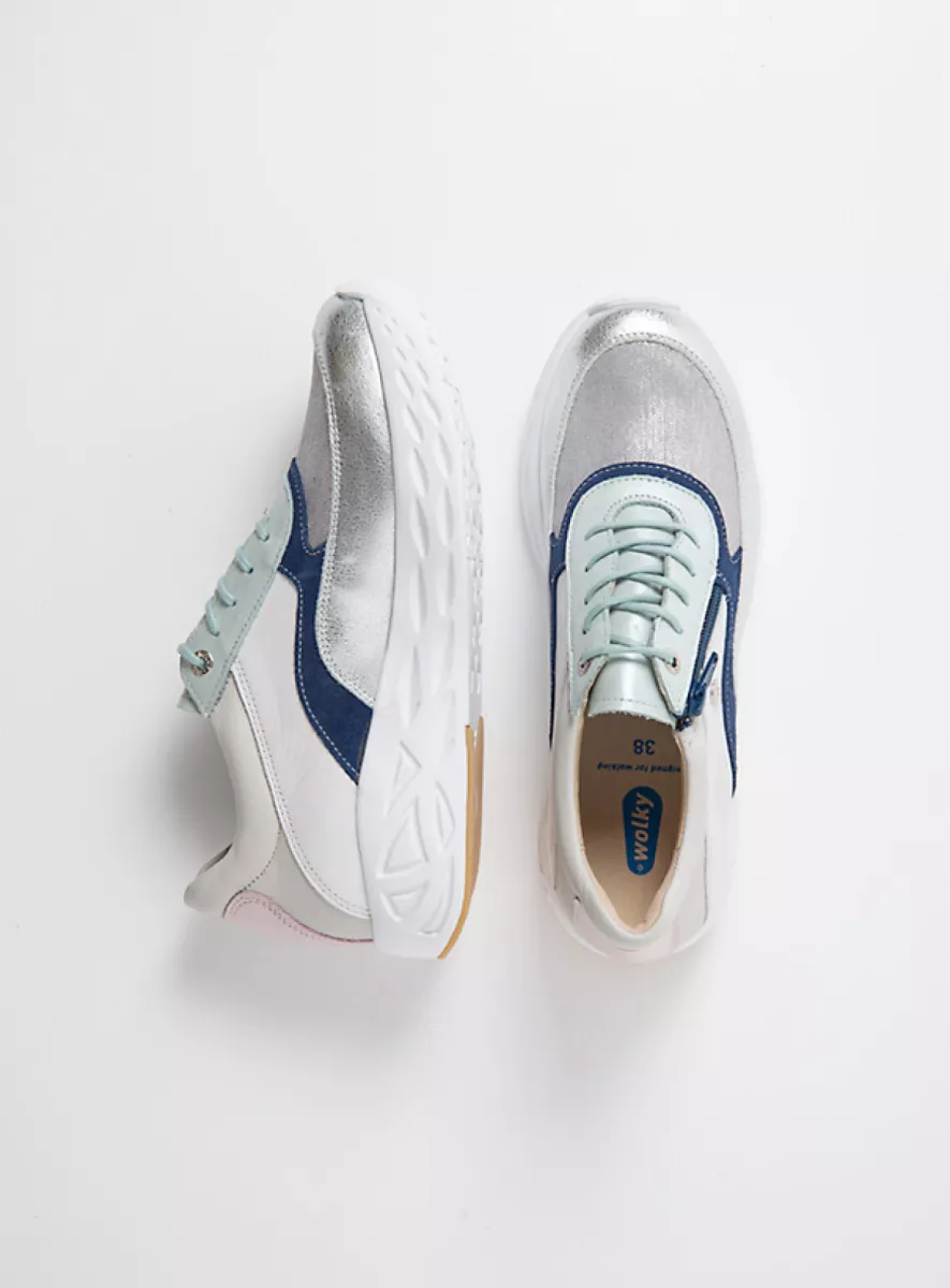 Wolky Trainers 05703 Vitality S2F 90101 silver/pastel combi stretch leather