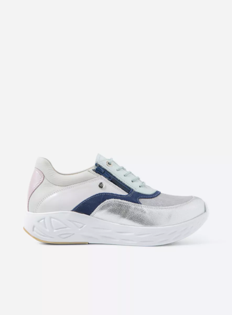Wolky Trainers 05703 Vitality S2F 90101 silver/pastel combi stretch leather